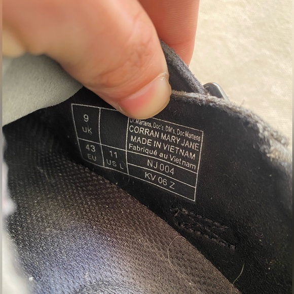 Dr. Martens Atlas Corran Mary Jane Gray Suede Platform Heeled Oxfords Women’s 11 - Picture 3 of 14